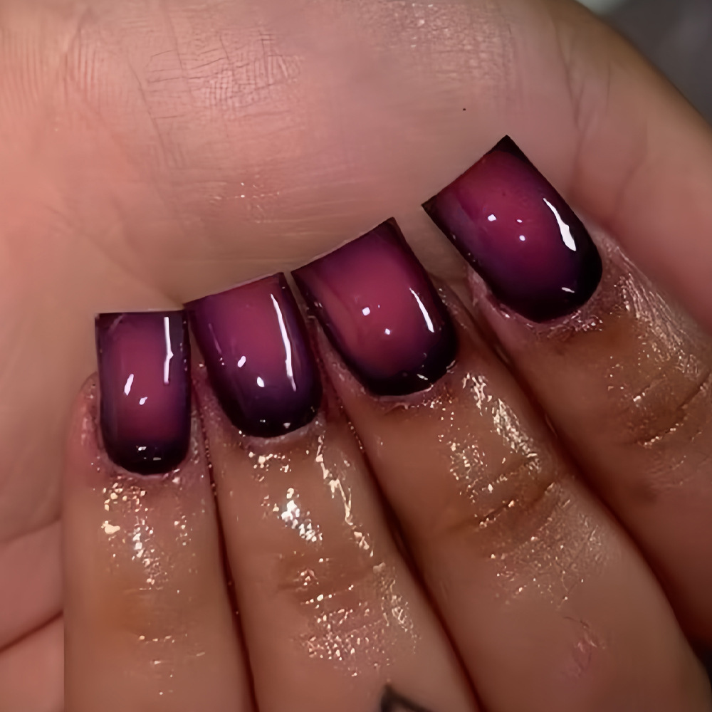 Nail Art Press On - Short Square fake nails for women