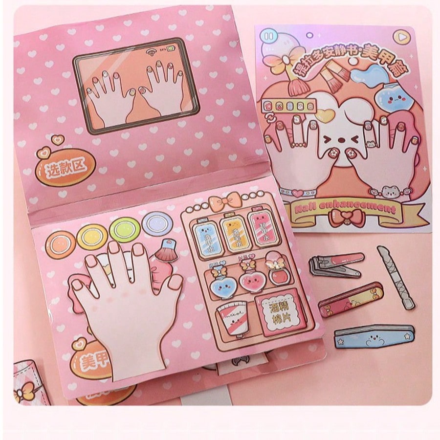 Nail Art Vintage - Pink Children DIY Nail Salon Quiet