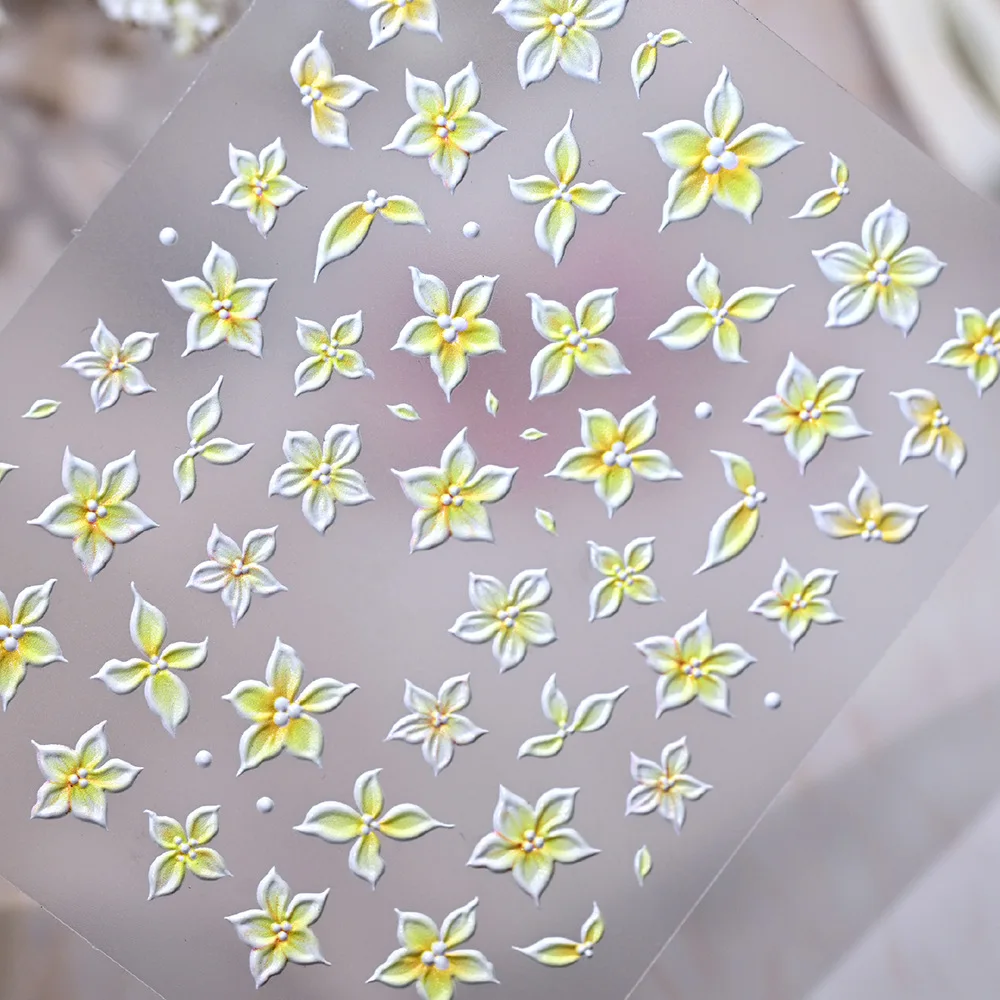 Nail Art Ombre Pink - Cute Soft Lily Flower Nail Decals
