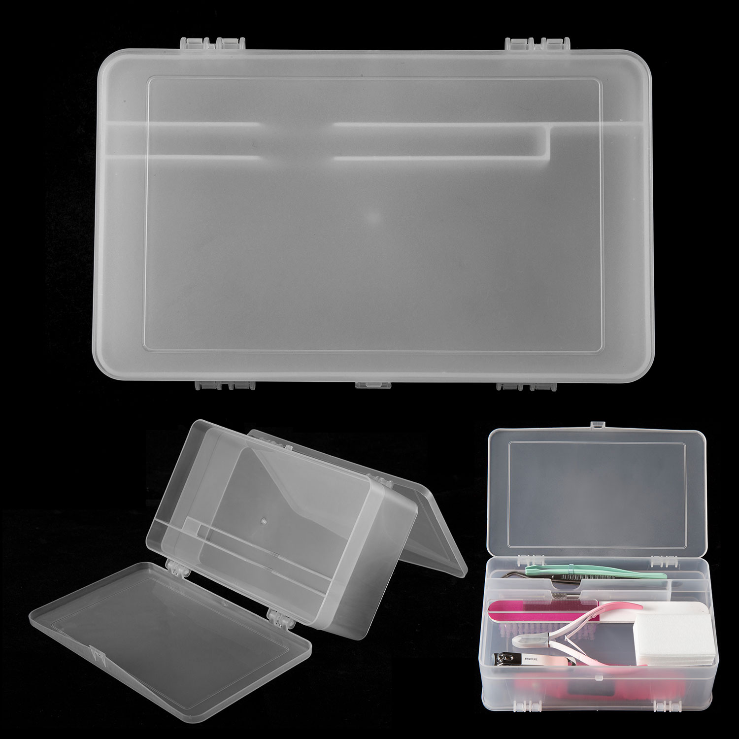 Dual-Open 2-Tier Super Capacit - Nail Art Simple ulasan dan harga