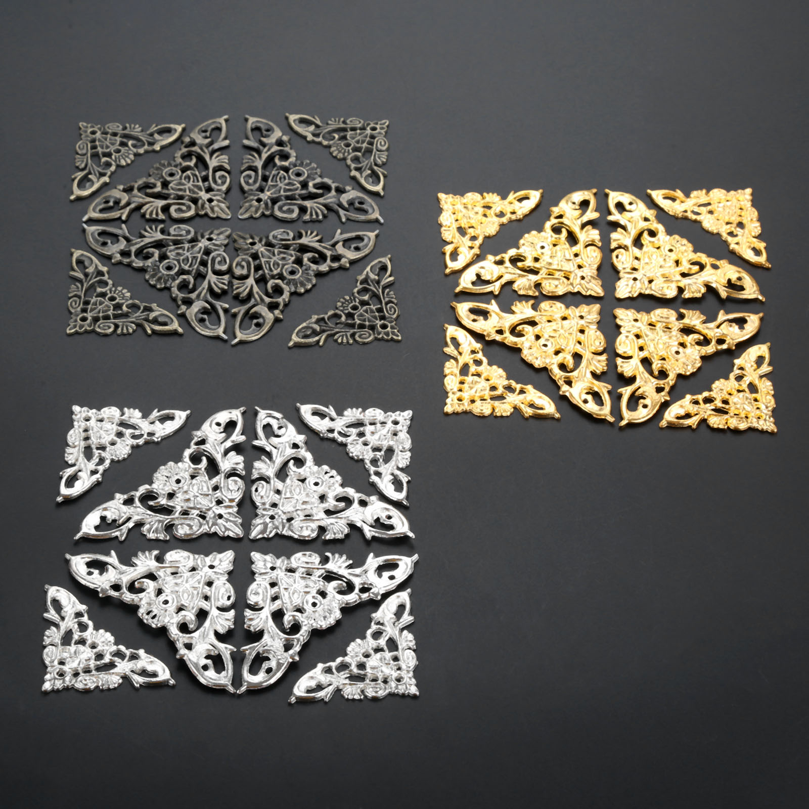 4pcs Hollow lace Corner Protec - Nail Art Vintage ulasan dan harga