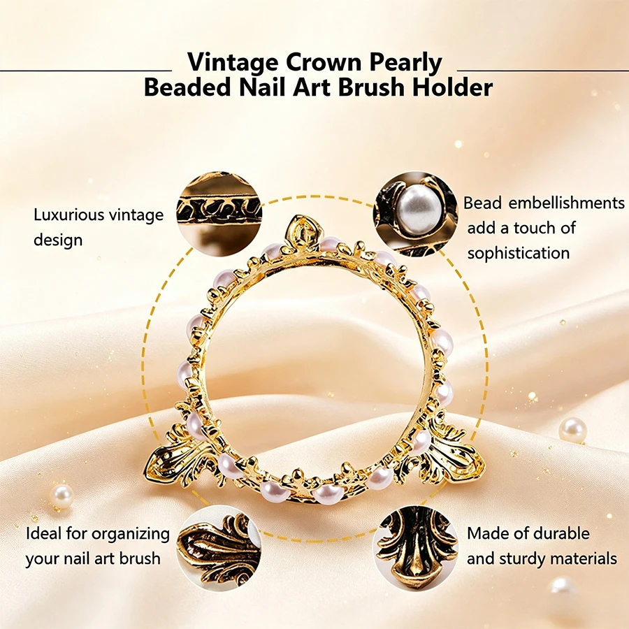 Vintage Style Crown Simulated  - Nail Art Vintage ulasan dan harga