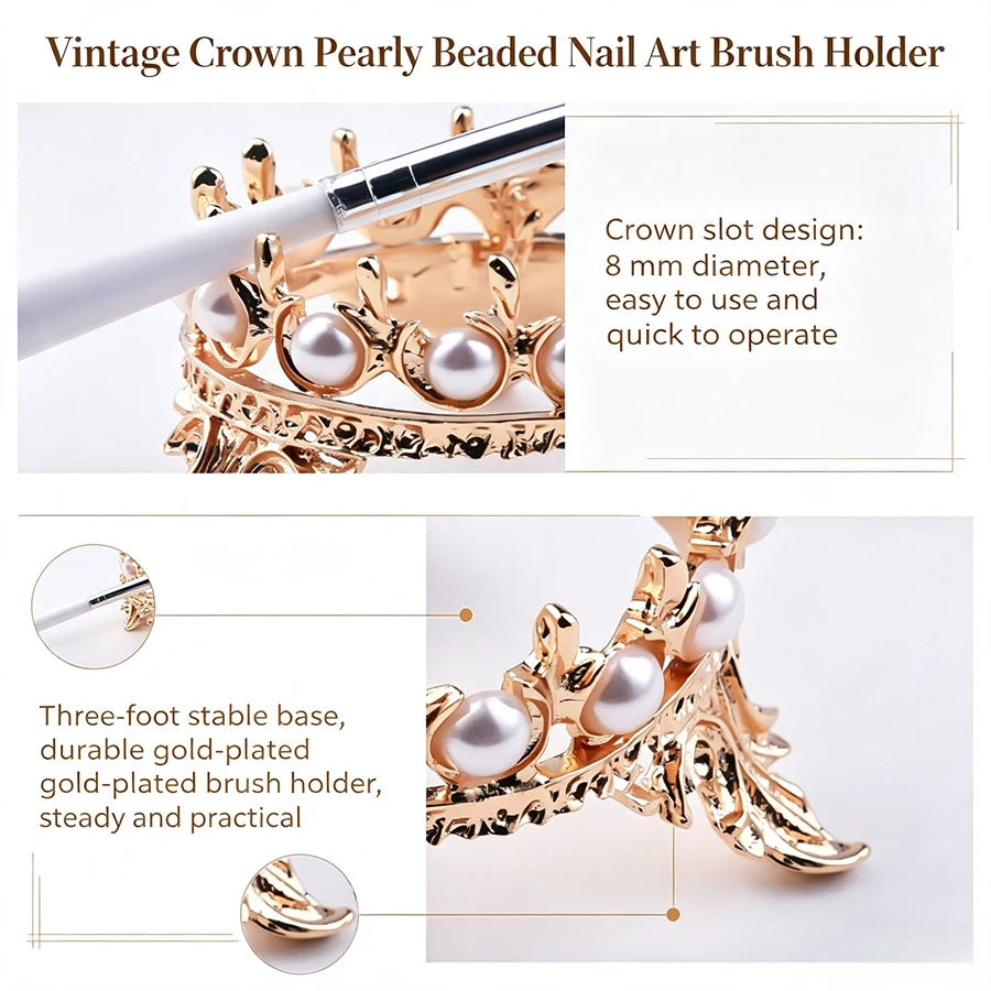 Vintage Style Crown Simulated  - Nail Art Vintage ulasan dan harga