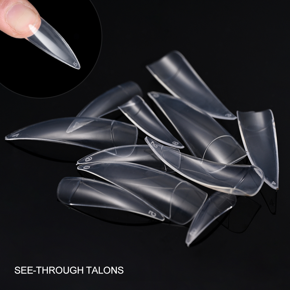 600Pcs Extra Long Hawk Curved  - Nail Art Xl ulasan dan harga