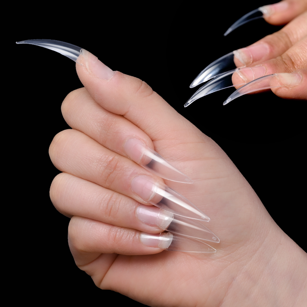 600Pcs Extra Long Hawk Curved  - Nail Art Xl ulasan dan harga