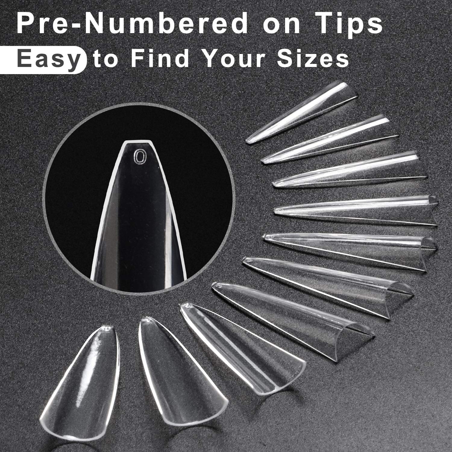 XXL Stiletto False Nails -Half - Nail Art Xl ulasan dan harga
