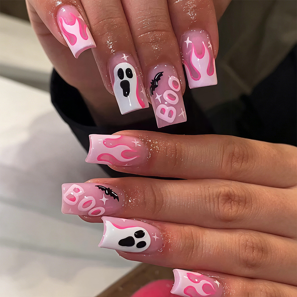 24Pcs Halloween Press On Nails - Nail Art Press On ulasan dan harga