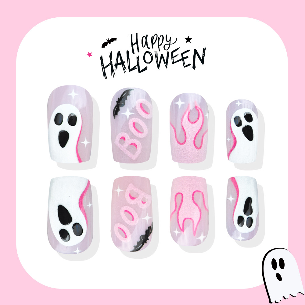 24Pcs Halloween Press On Nails - Nail Art Press On ulasan dan harga