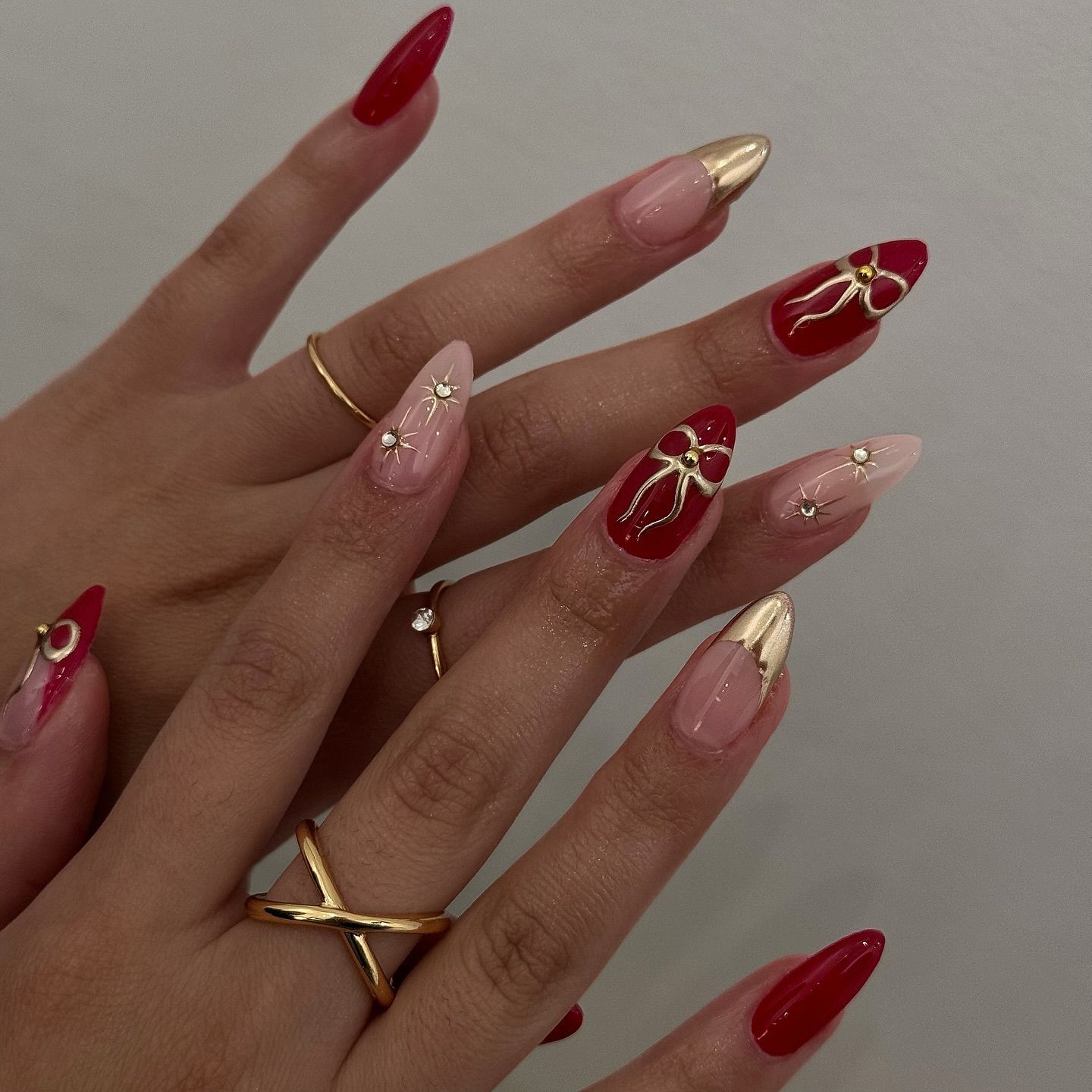 24Pcs Retro Wine Red French Al - Nail Art Simple ulasan dan harga