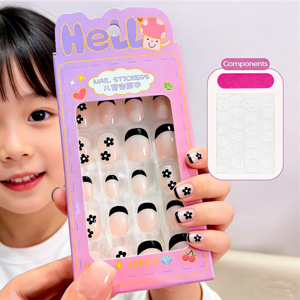 24Pcs/Box Cartoon Kids Press O - Nail Art Press On ulasan dan harga