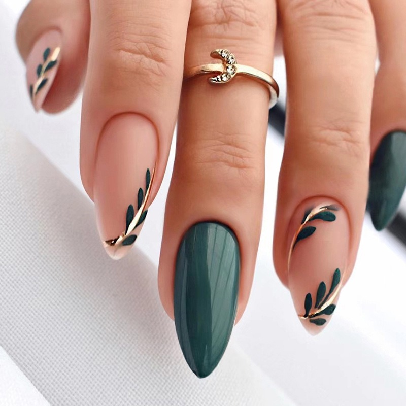 24P/Set Medium-length Almond P - Nail Art Simple ulasan dan harga