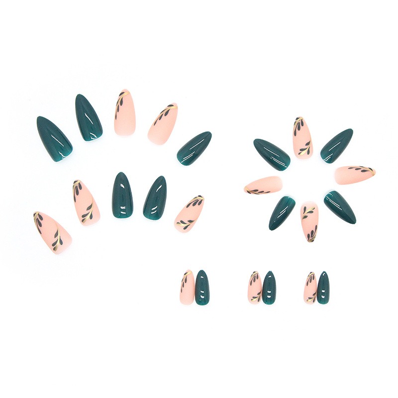 24P/Set Medium-length Almond P - Nail Art Simple ulasan dan harga