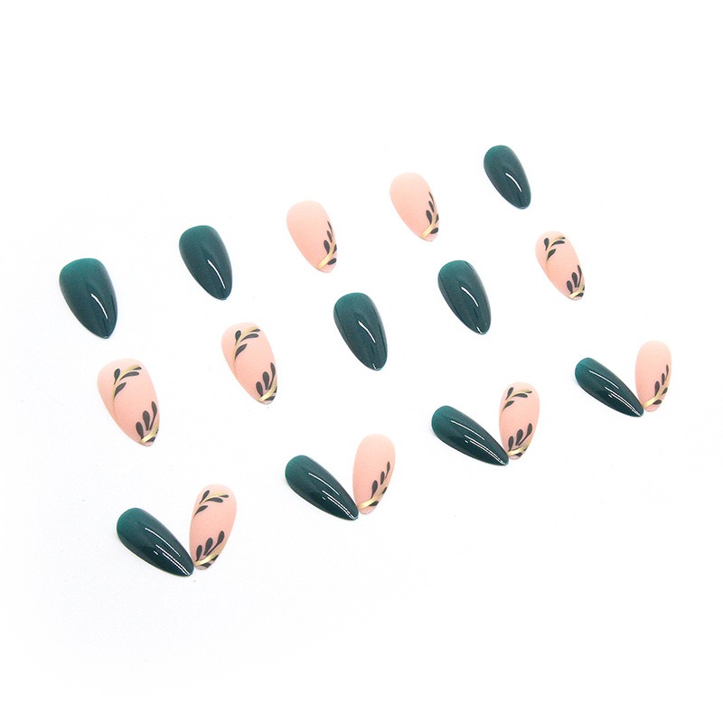 24P/Set Medium-length Almond P - Nail Art Simple ulasan dan harga