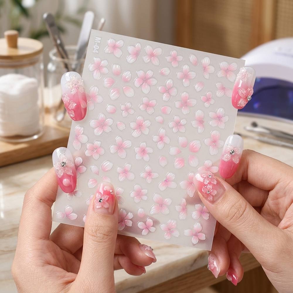 1Pc Embossed Gradient Ombre De - Nail Art Ombre Pink ulasan dan harga