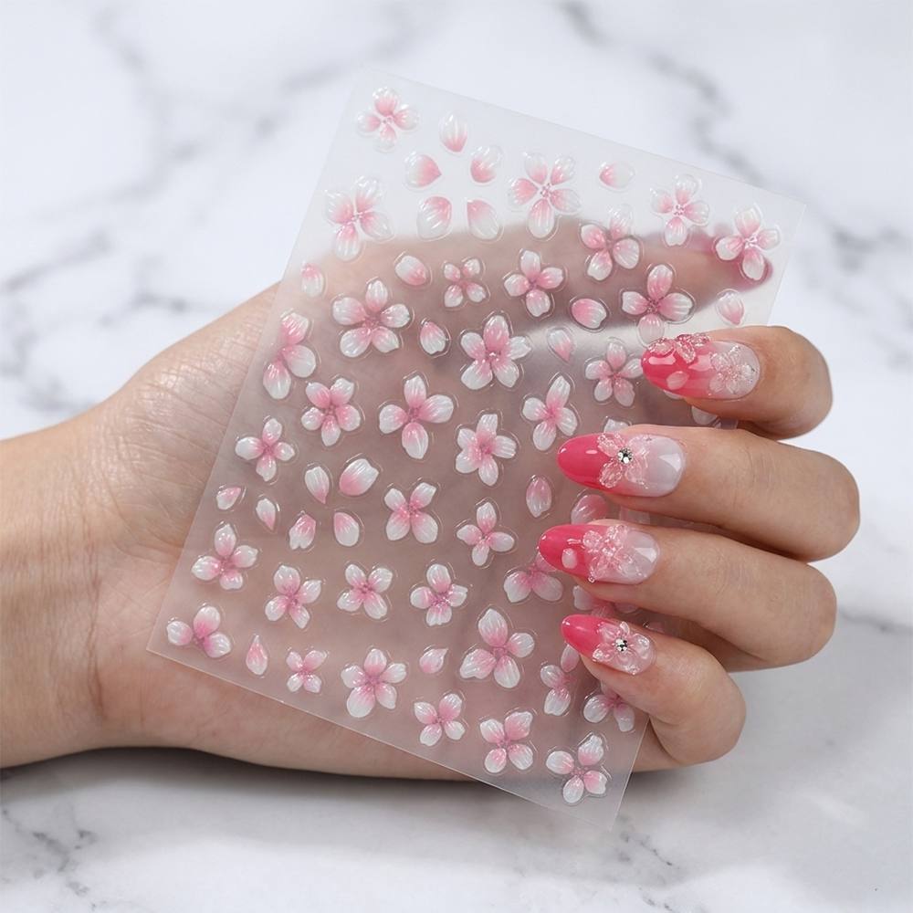 1Pc Embossed Gradient Ombre De - Nail Art Ombre Pink ulasan dan harga