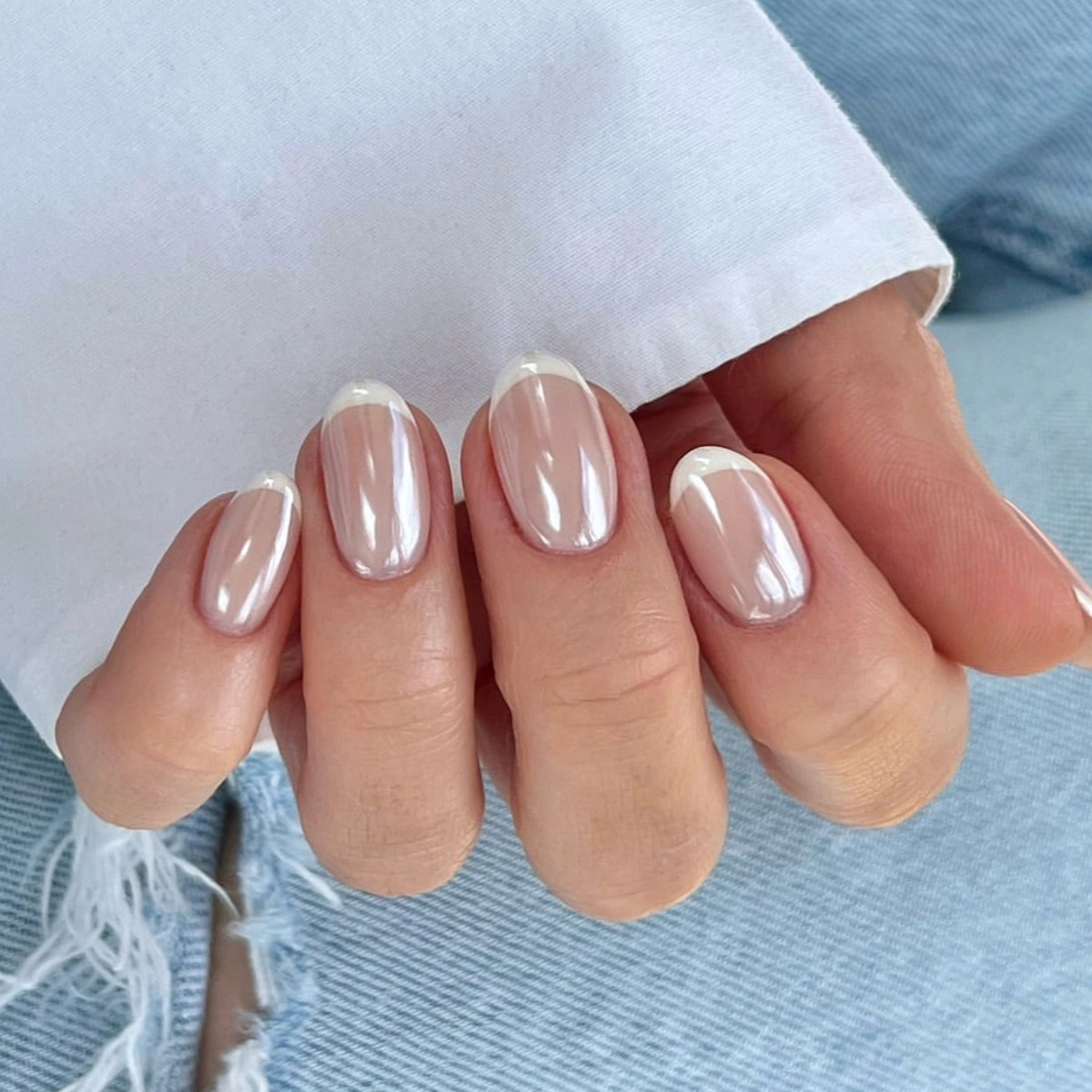 24Pcs Wearable Fake Nail Sets  - Nail Art Simple ulasan dan harga