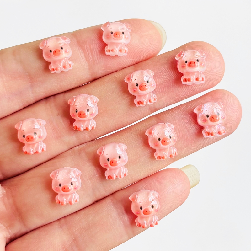 60 pieces of cartoon mini pig  - Nail Art Vintage ulasan dan harga