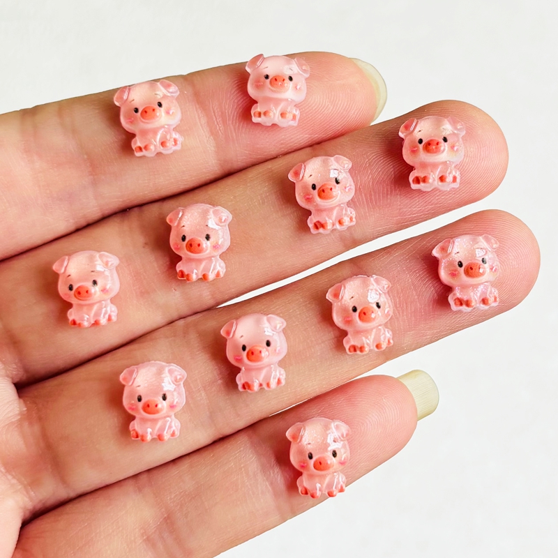 60 pieces of cartoon mini pig  - Nail Art Vintage ulasan dan harga