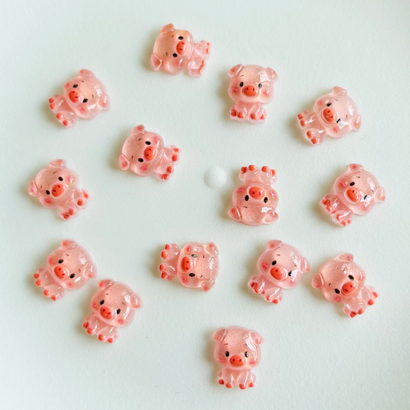 60 pieces of cartoon mini pig  - Nail Art Vintage ulasan dan harga