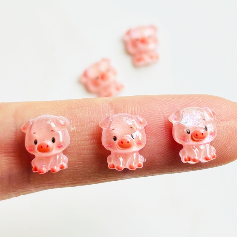 60 pieces of cartoon mini pig  - Nail Art Vintage ulasan dan harga