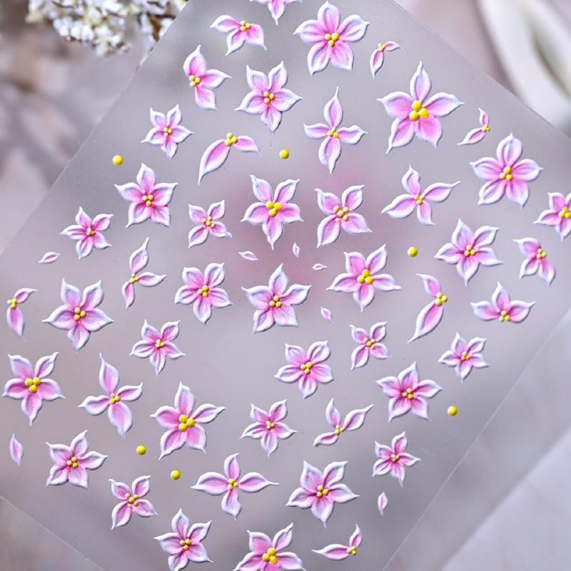 【HBA】5D Relief Ombre Pink Five - Nail Art Ombre Pink ulasan dan harga