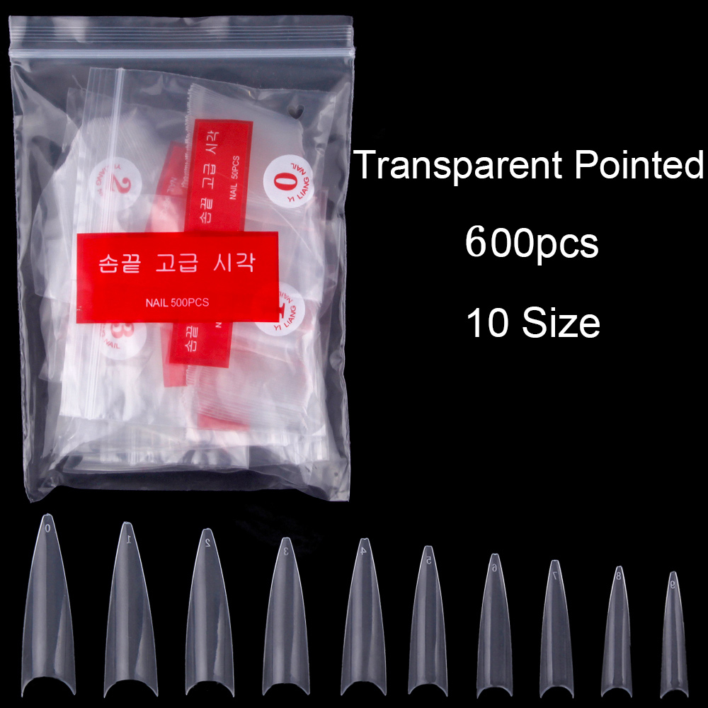 1Bag(600Pcs)Natural Stiletto P - Nail Art Xl ulasan dan harga