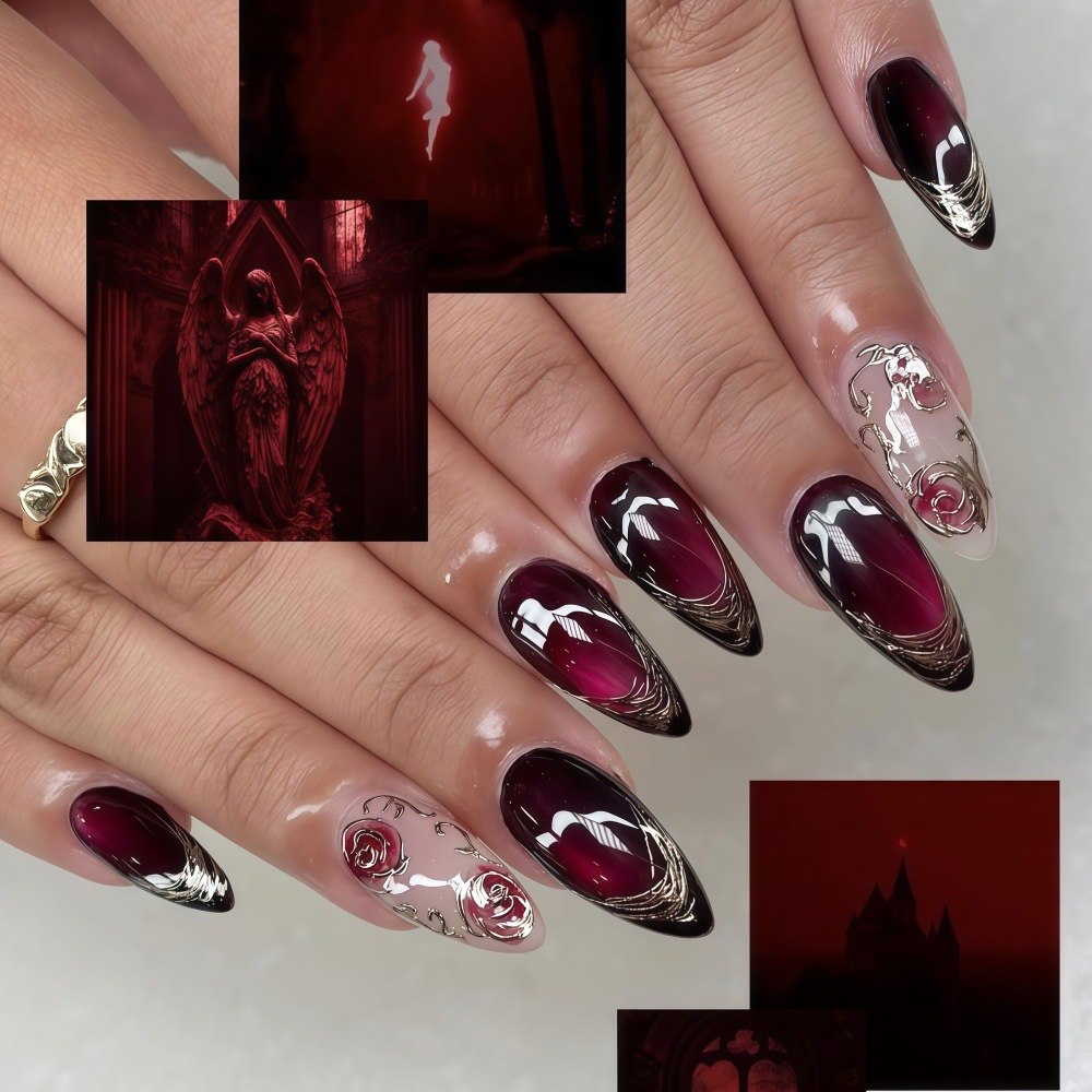 3D fake nails for women girls  - Nail Art Press On ulasan dan harga