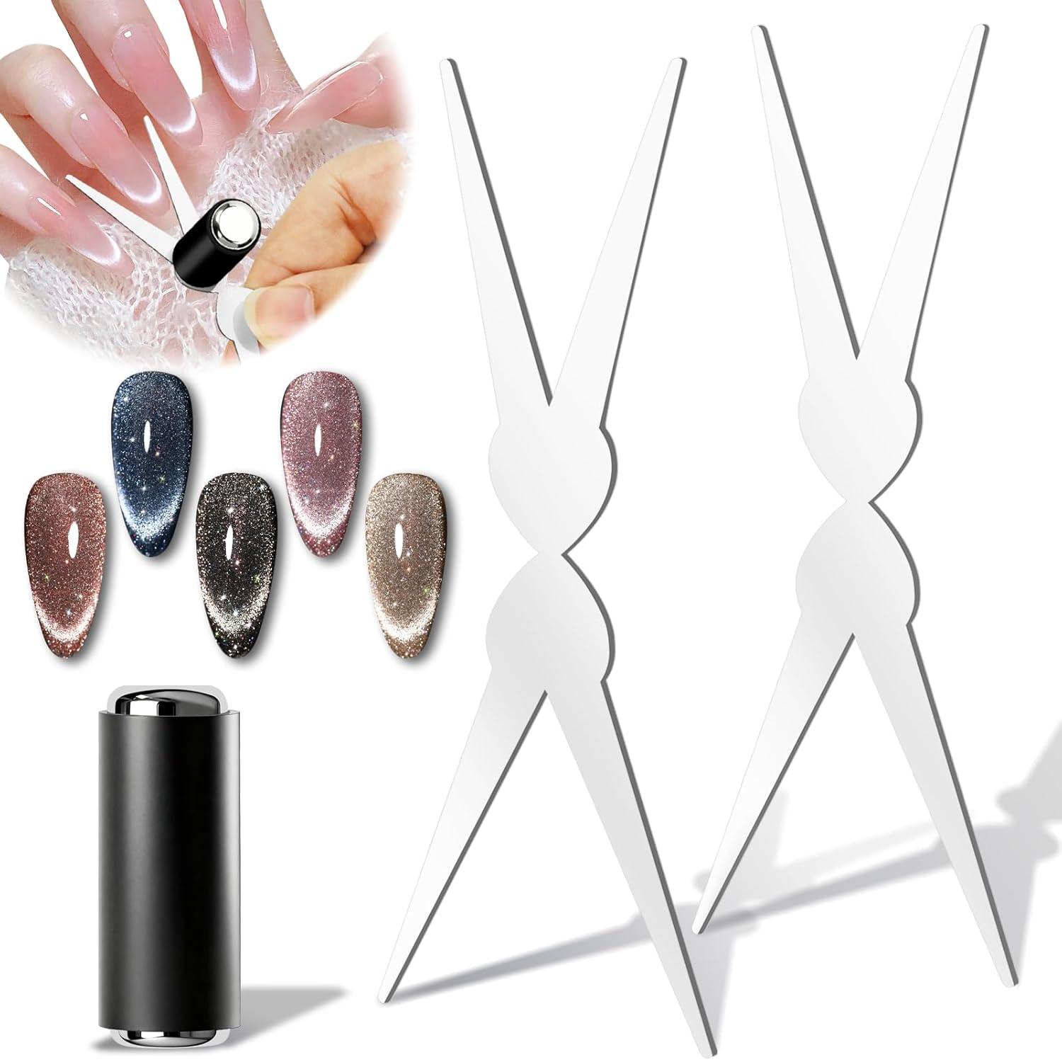 3D Double Headed Nails French  - Nail Gel Polish Set ulasan dan harga