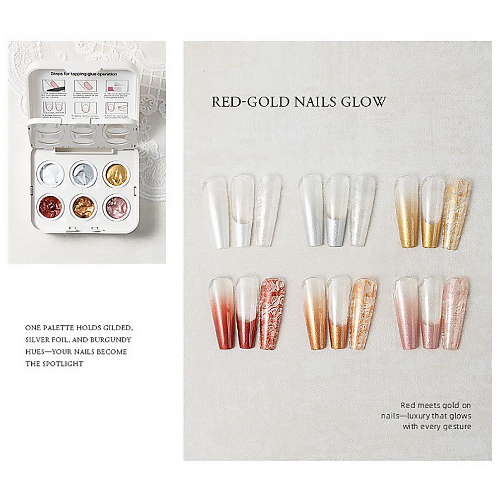 6 Colors Ombre Nail Gradient G - Nail Art Ombre Pink ulasan dan harga