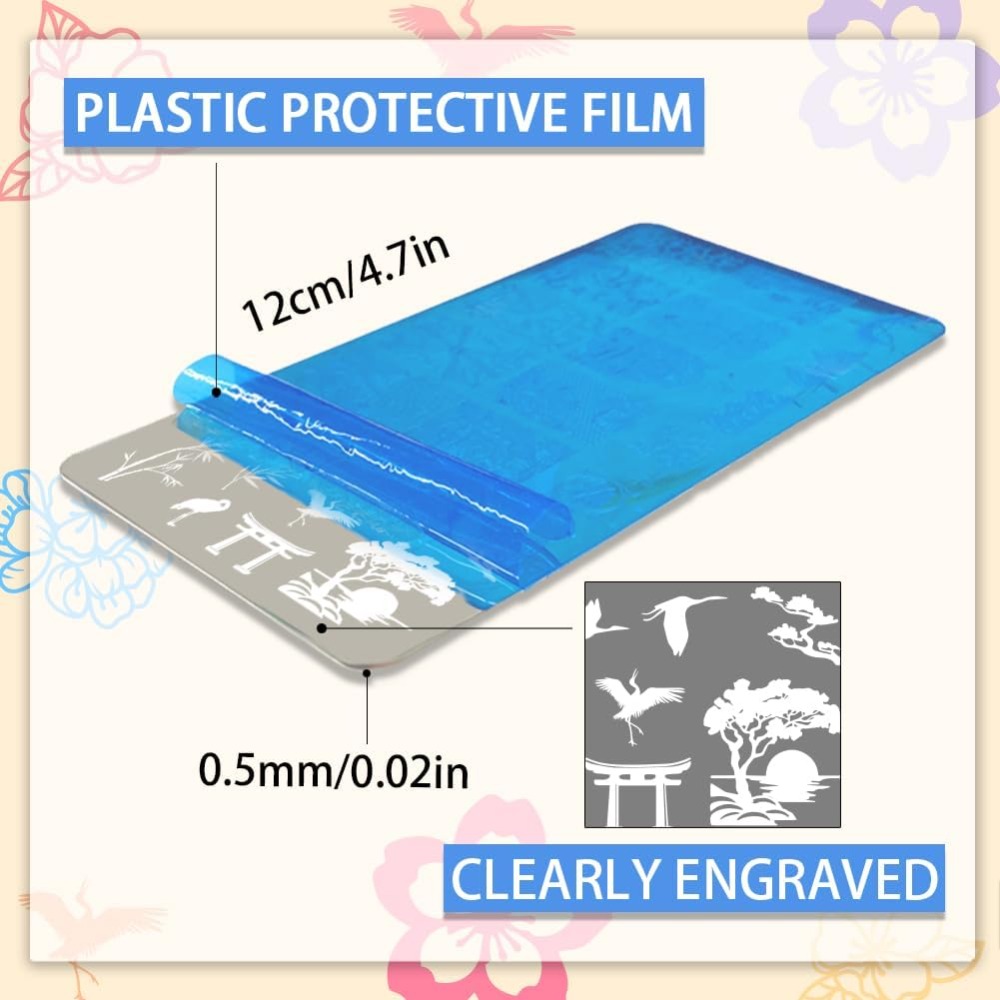 3pcs Classic Chinese Garden Na - Nail Art Vintage ulasan dan harga