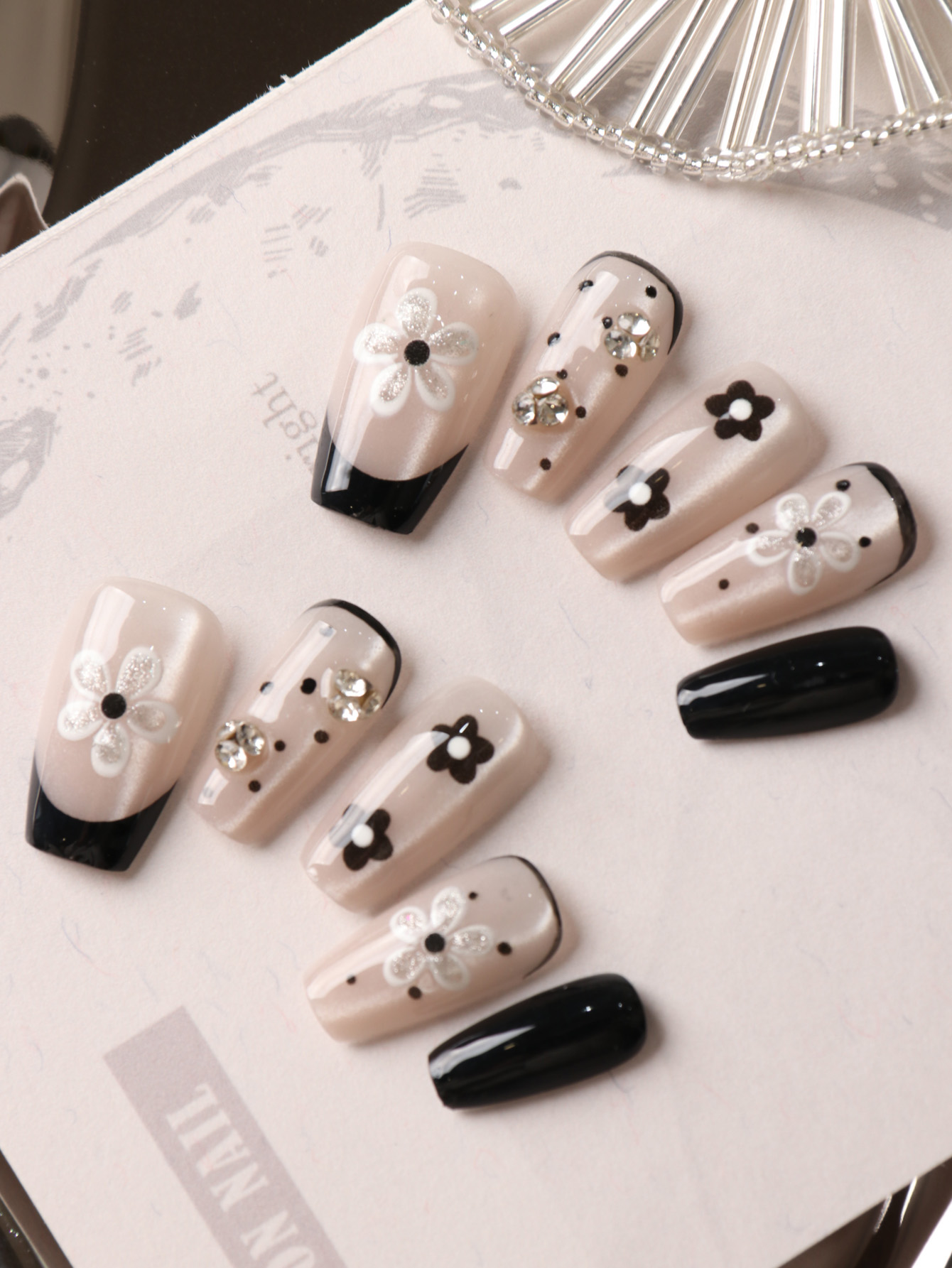 10Pcs Press on Nails Fake Nail - Nail Adhesive Tab ulasan dan harga