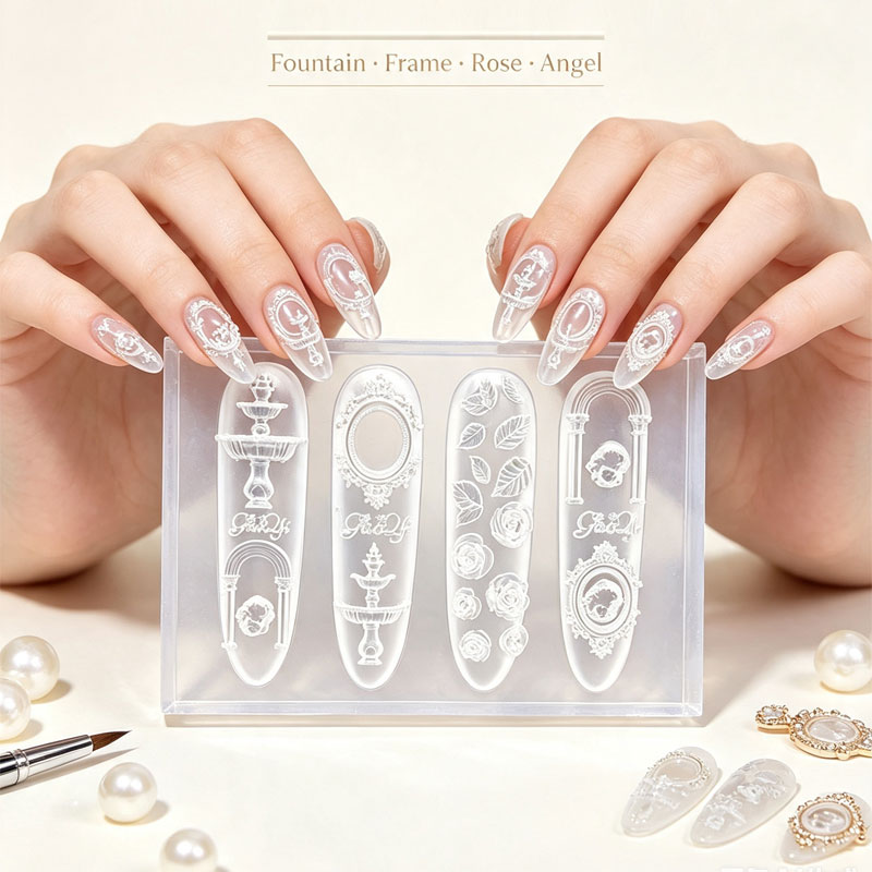 3D Vintage Relief Nail Silicon - Nail Art Vintage ulasan dan harga