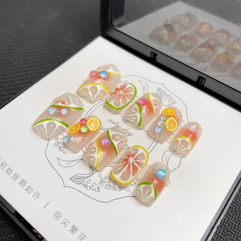 10 Pcs Luxury Handmade Press o - Nail Adhesive Tab ulasan dan harga