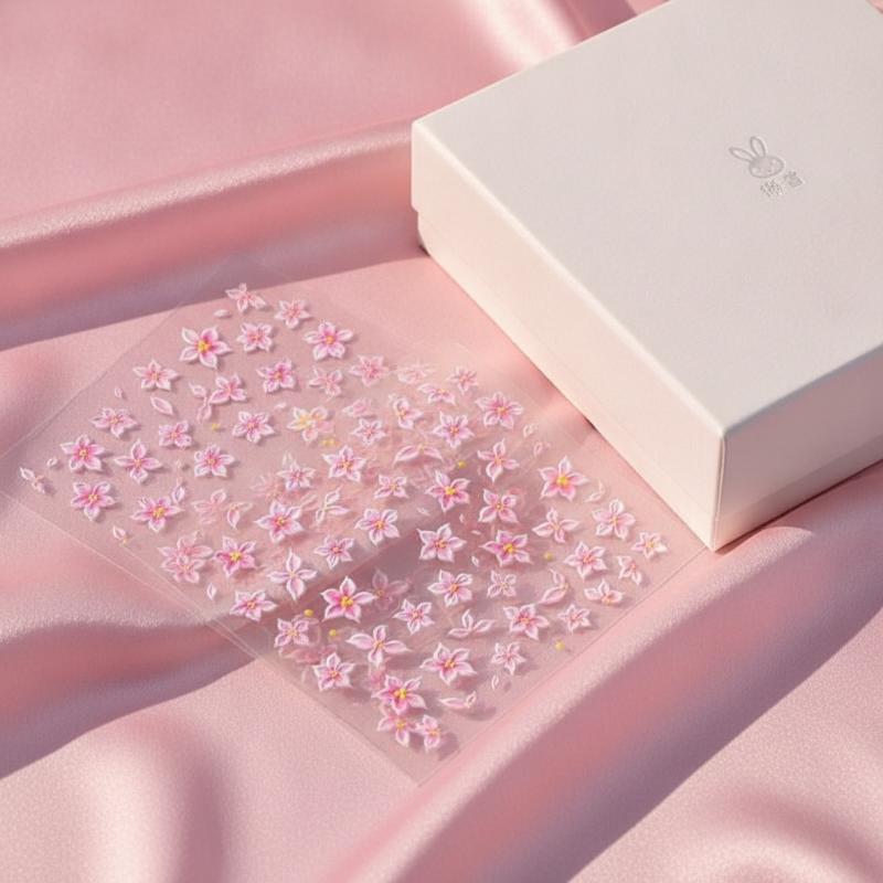 5D Five Petal Flower Nail Art  - Nail Art Ombre Pink ulasan dan harga