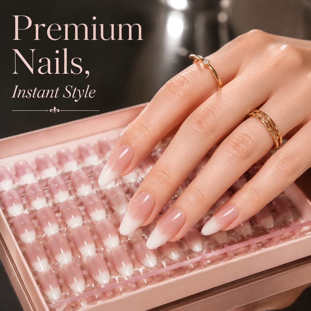 150Pcs Ins Style French Gradie - Nail Art Ombre Pink ulasan dan harga
