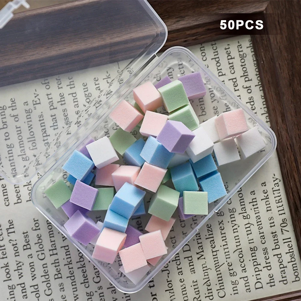Small Cube Nail Blending Spong - Nail Art Ombre Pink ulasan dan harga