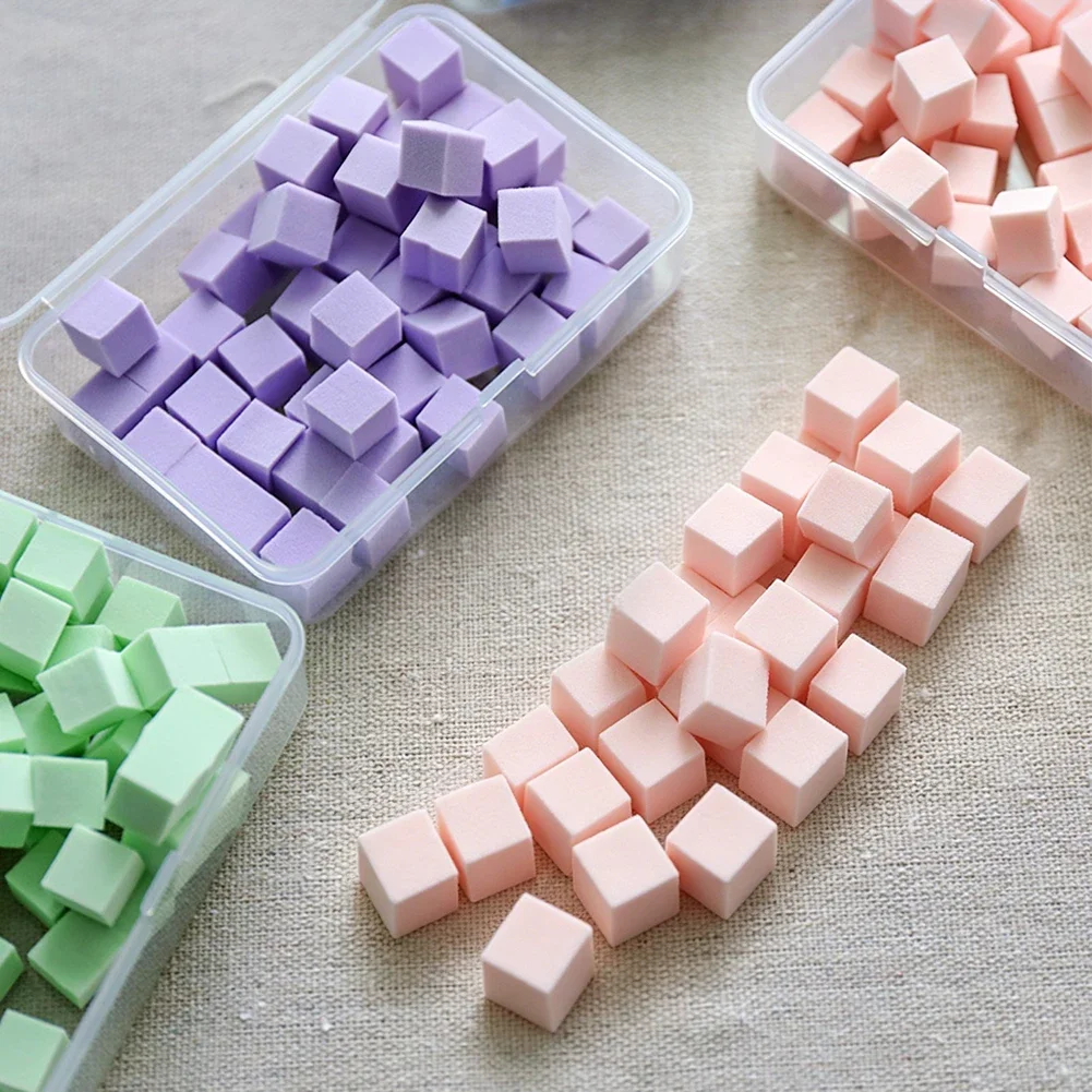 Small Cube Nail Blending Spong - Nail Art Ombre Pink ulasan dan harga