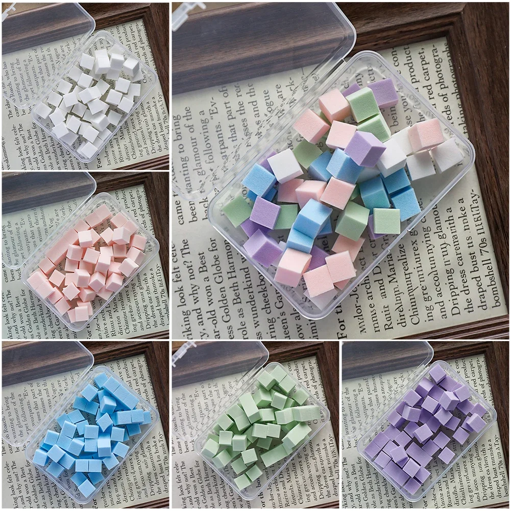 Small Cube Nail Blending Spong - Nail Art Ombre Pink ulasan dan harga