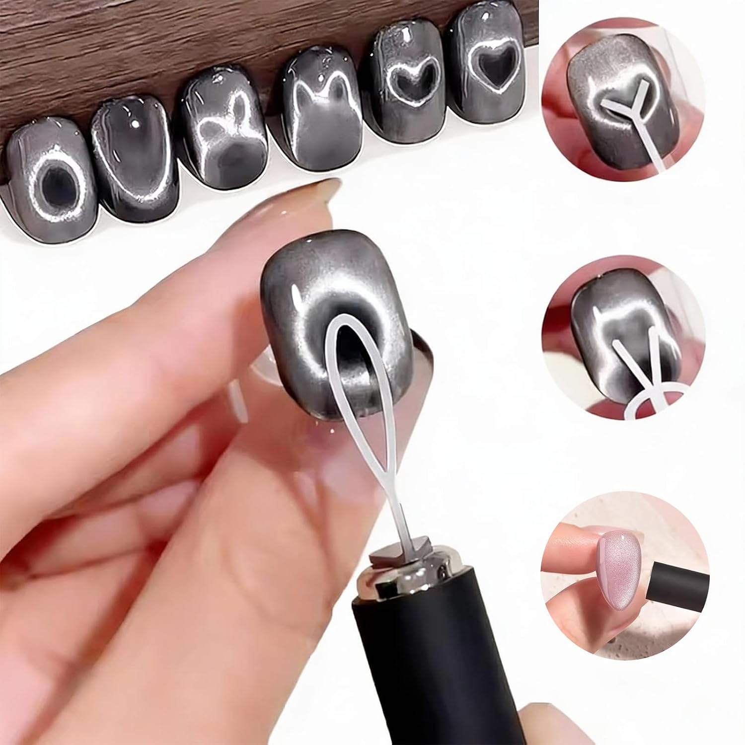 10Pcs Cat Eye Nail Magnet Set  - Nail Gel Polish Set ulasan dan harga