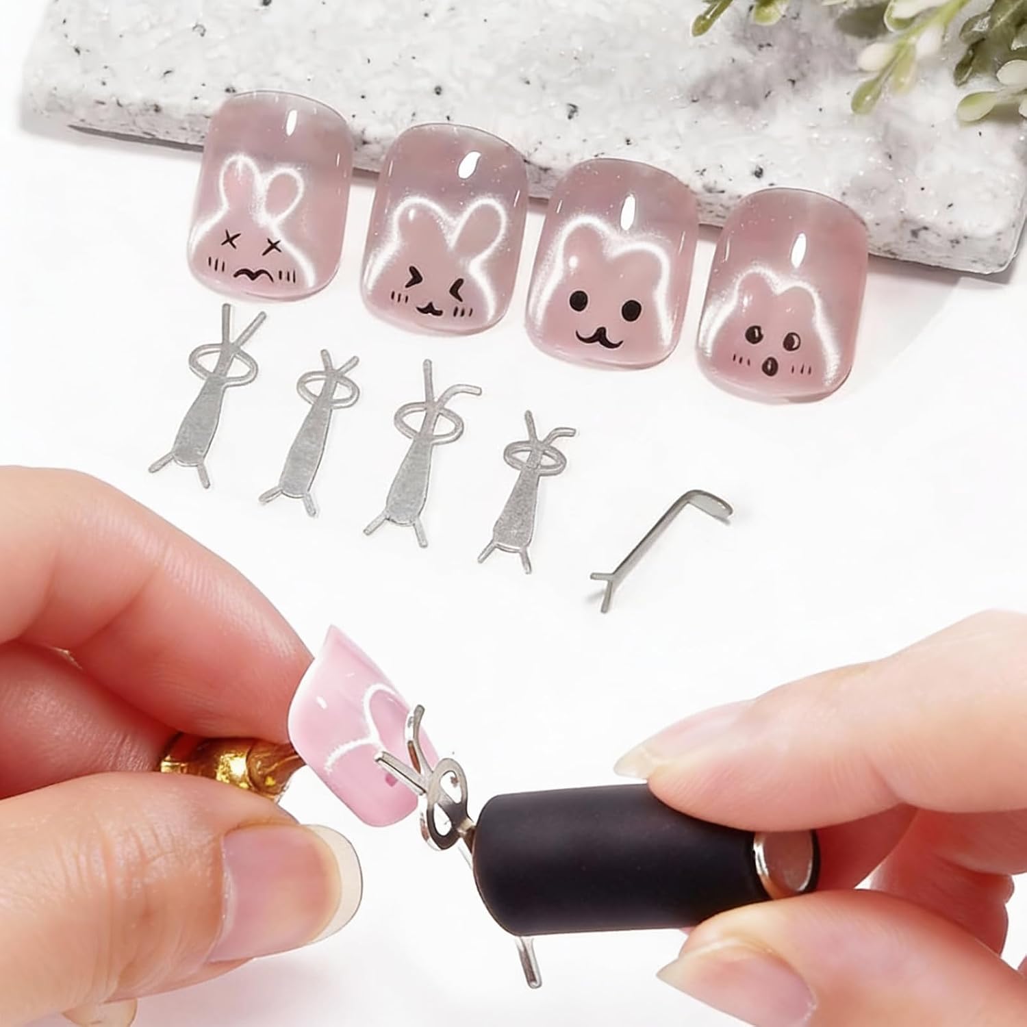 10Pcs Cat Eye Nail Magnet Set  - Nail Gel Polish Set ulasan dan harga
