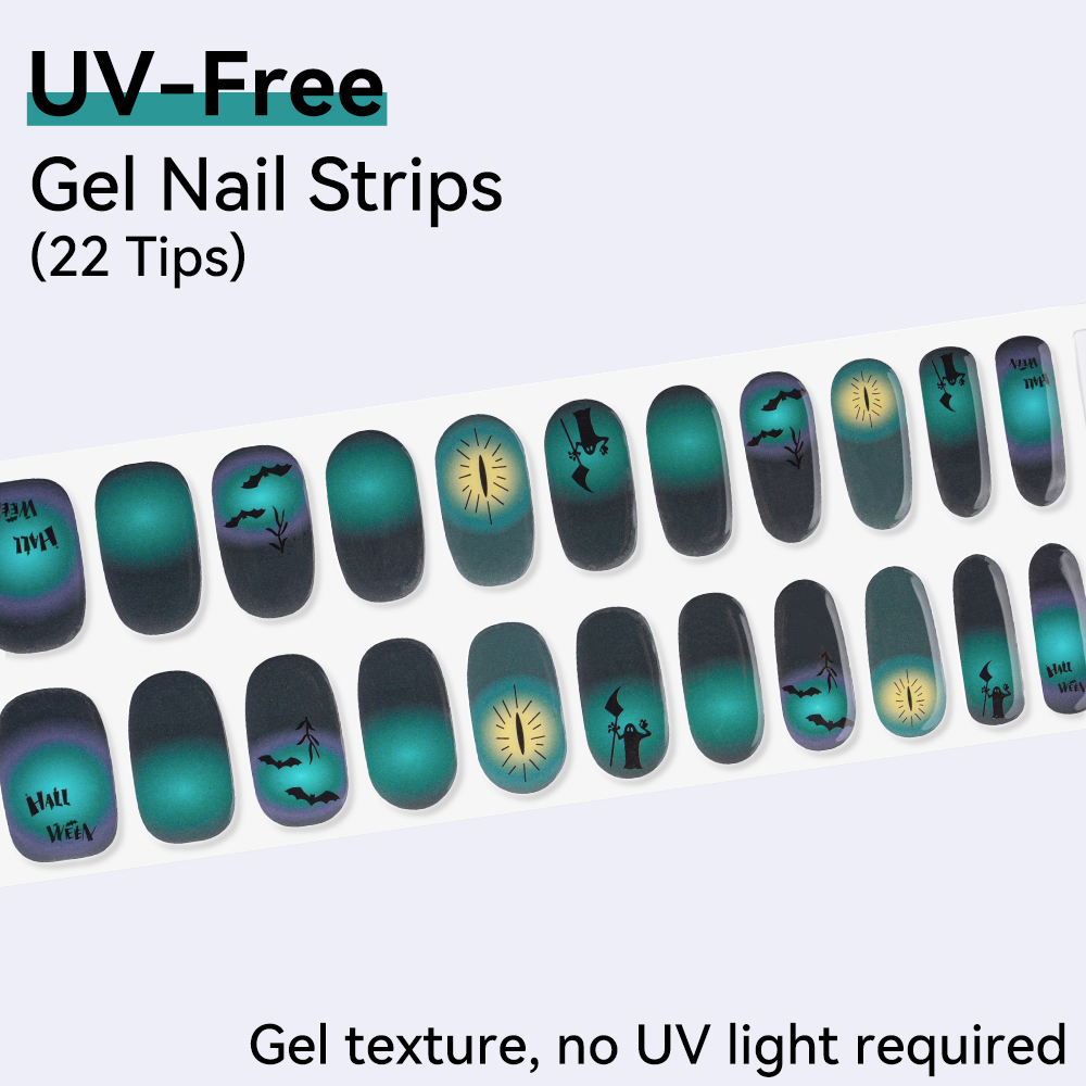 UV FREE Gel Nail Strips 22 Tip - Nail Art Ombre Pink ulasan dan harga
