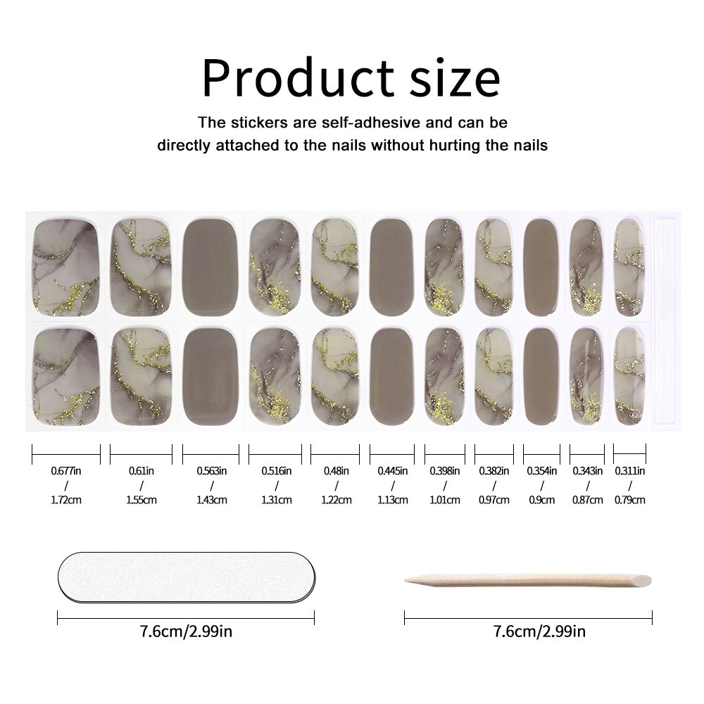 UV FREE Gel Nail Strips 22 Tip - Nail Art Ombre Pink ulasan dan harga