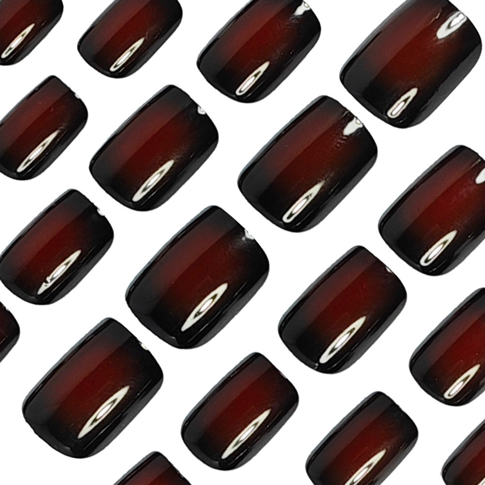 Short Square fake nails for wo - Nail Art Press On ulasan dan harga