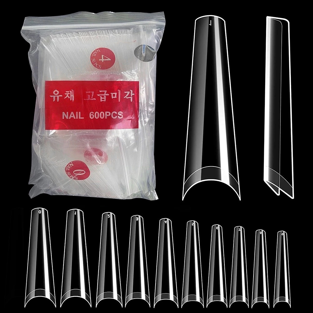 Coffin Fake Nail Tips Acrylic  - Nail Art Xl ulasan dan harga