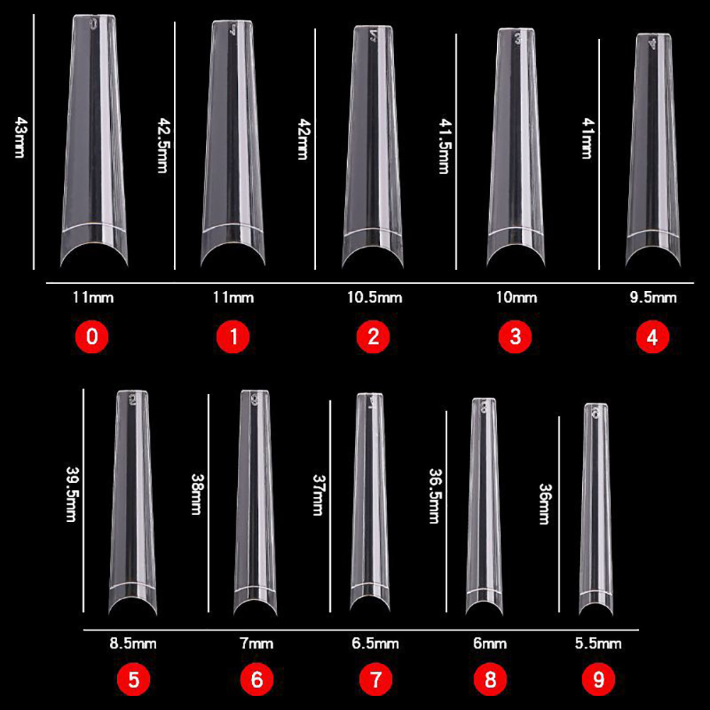 Coffin Fake Nail Tips Acrylic  - Nail Art Xl ulasan dan harga