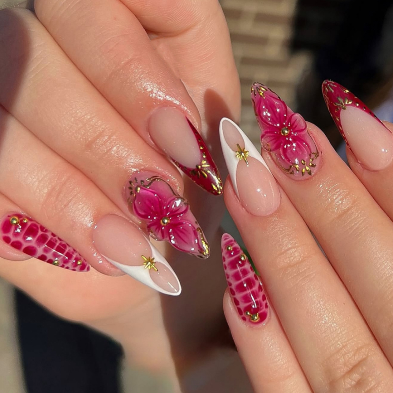 24pcs Finished Almond Press on - Nail Art Press On ulasan dan harga