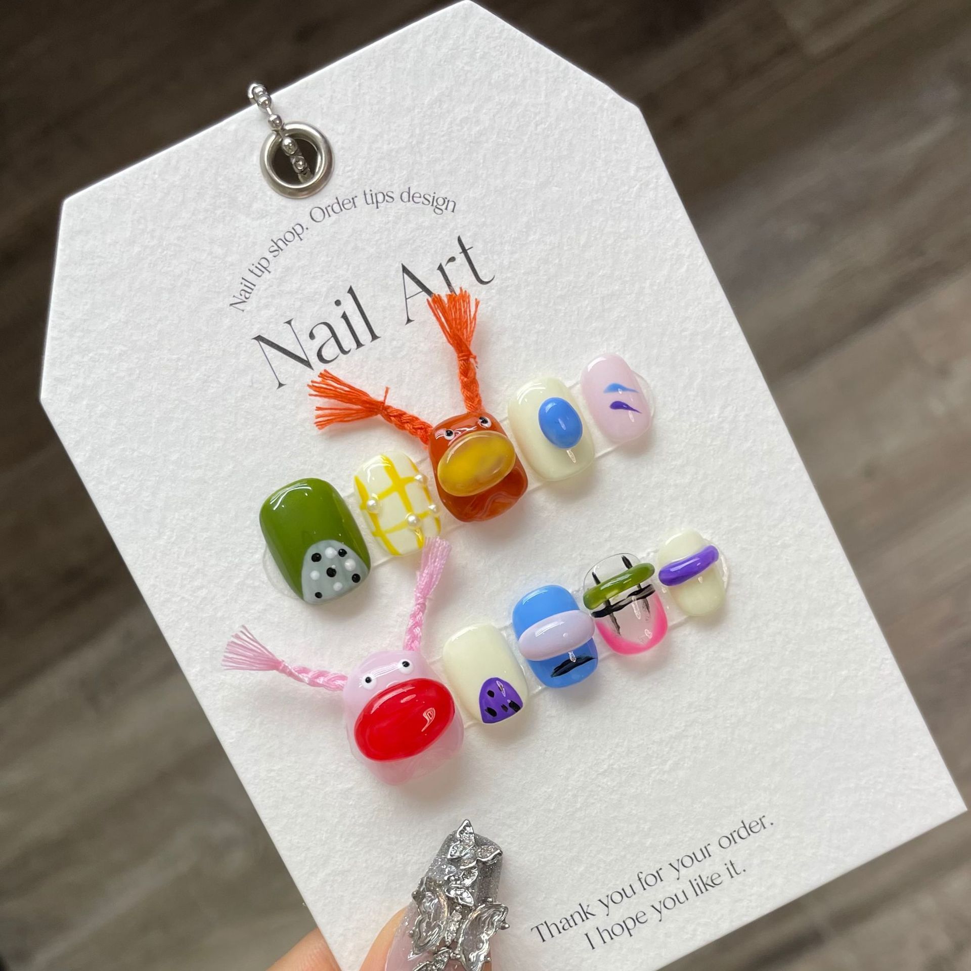 10 pcs Luxury Handmade Press o - Nail Adhesive Tab ulasan dan harga