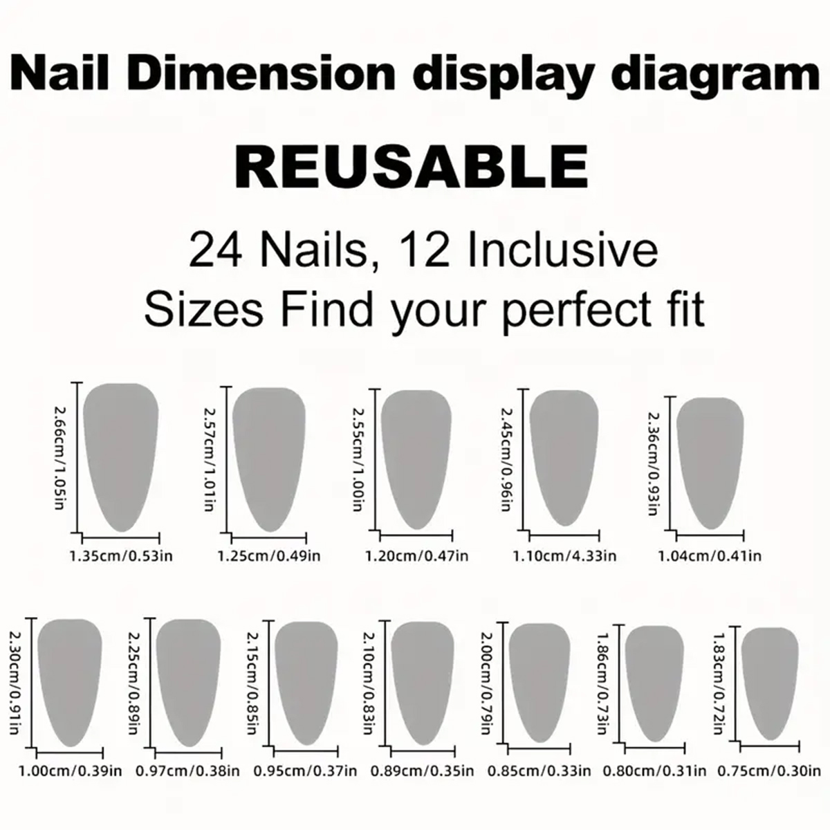 `24Pcs Medium Almond Press On  - Nail Art Press On ulasan dan harga