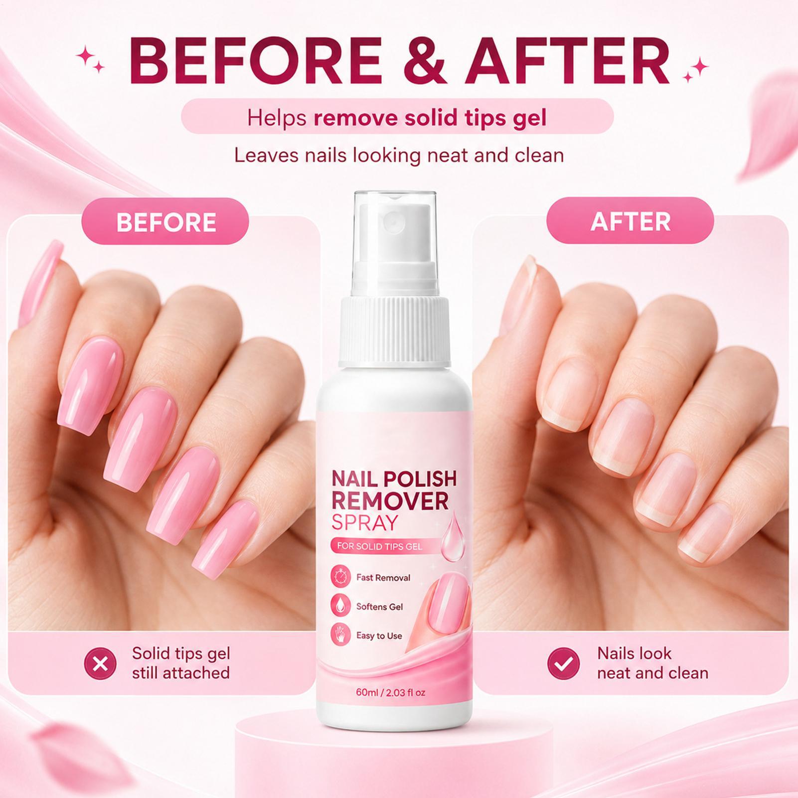 60ml Nail Remover Spray For Pr - Nail Art Press On ulasan dan harga