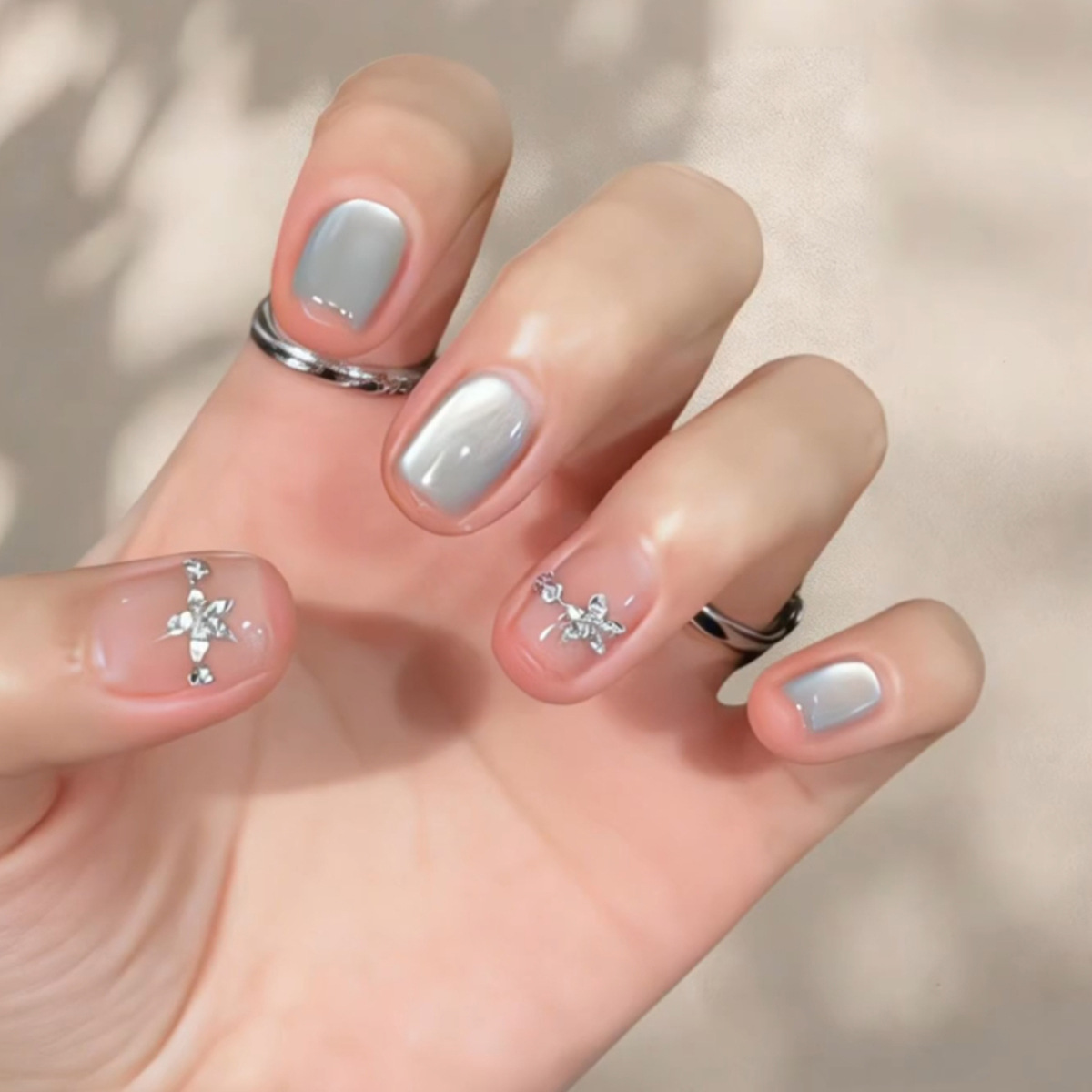 24Pcs Cat's Eye Simple Glitter - Nail Art Simple ulasan dan harga